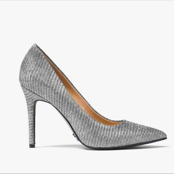 NWB MICHAEL kors silver pump shoes - Picture 1 of 7